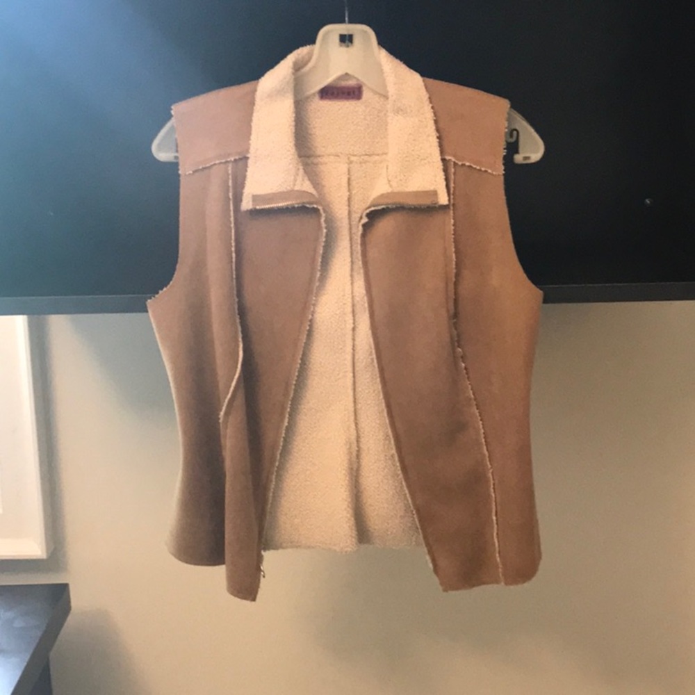Velvet Suede and Shearling Vest